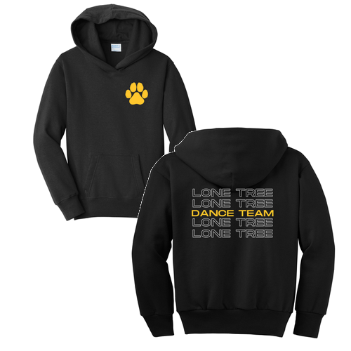 Port and Company Youth Pullover Hooded Sweatshirt -- Jet Black
