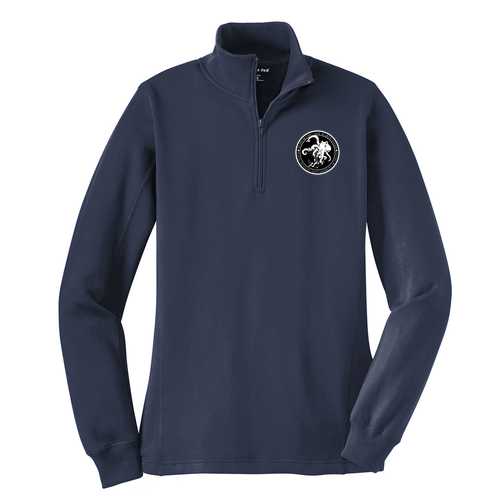 Sport Tek Ladies Quarter Zip Sweatshirt -- True Navy