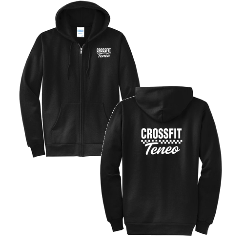 Port and Company Classic Full Zip Hooded Sweatshirt -- Jet Black