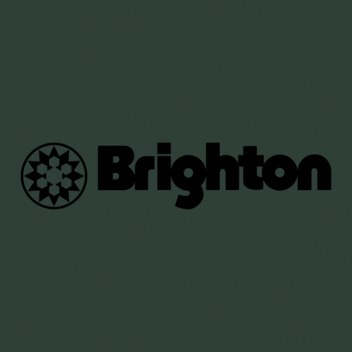 Brighton Logo 1 black Ink -- Short Sleeve Forest Green
