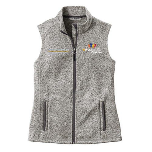 Port Authority Ladies Sweater Fleece Vest -- Grey Heather