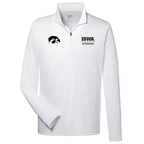 Embroidered Team 365 Men's Zone Performance Quarter Zip -- White