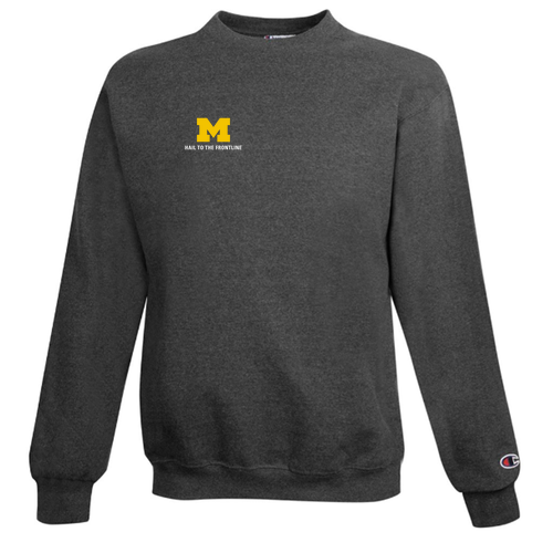 Mens/Unisex Champion Powerblend Crewneck Sweatshirt -- Charcoal Heather