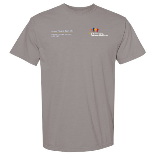 Embroidered Comfort Colors Unisex Garment-Dyed Heavyweight T-Shirt -- Grey