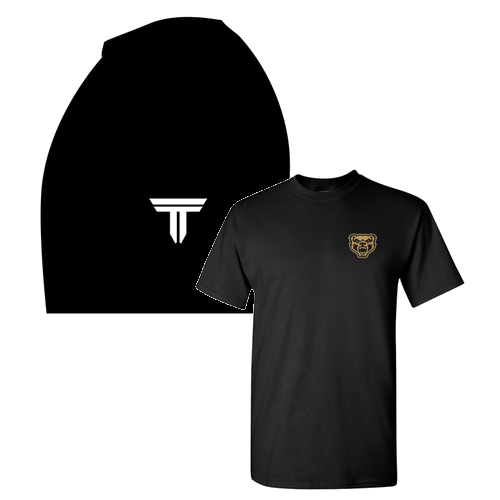 Gildan Heavy Cotton Basic T-Shirt Black Logo only