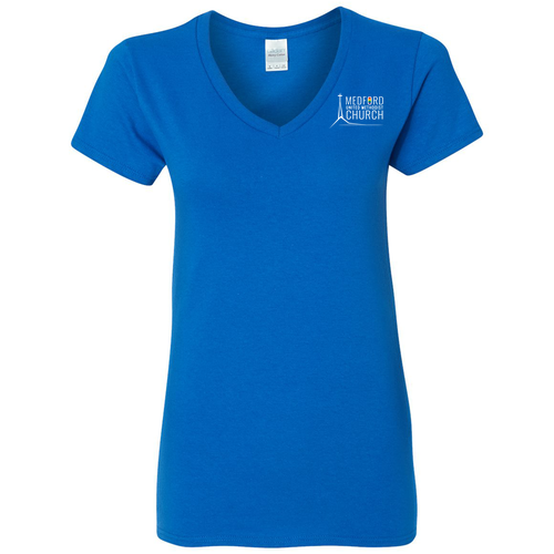 Gildan Heavy Cotton Ladies' V-Neck Tee -- Royal