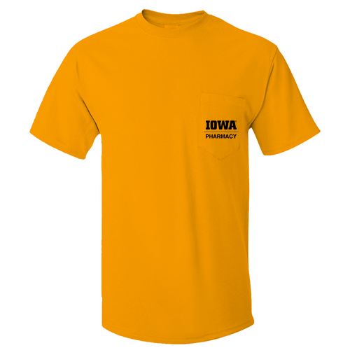 Hanes Mens 6 oz. Authentic-T Pocket T-Shirt -- Gold