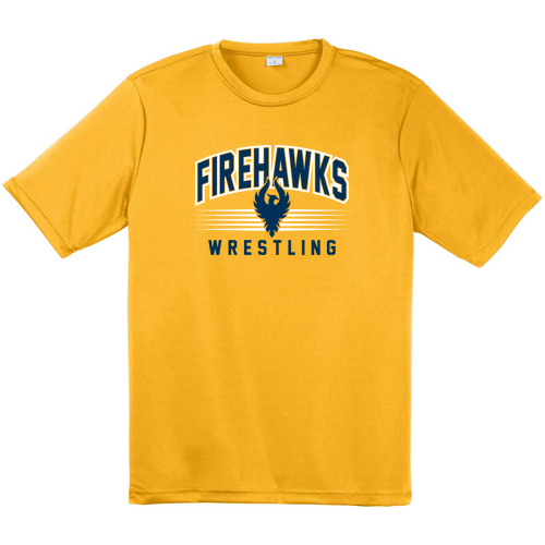Fire Hawks Wrestling (Adult t-shirt) -- Gold