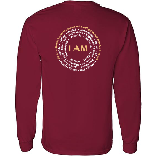 I Am Longsleeve -- Cardinal