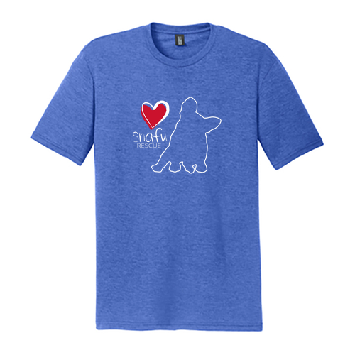 District Made Unisex Perfect Tri Crew Tee -- Royal Frost