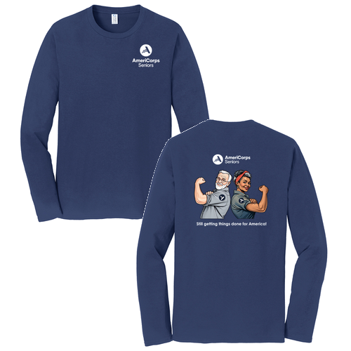 (Plus Sizes Only)Getting Things Done Longsleeve (Plus Sizes Only) -- Team Navy