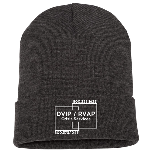 Yupoong Knit Hat with Cuff -- Dark Grey