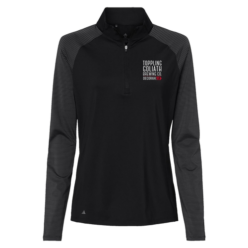 Adidas Women's Ultimate365 Lightweight Raglan Quarter-Zip Pullover -- Black
