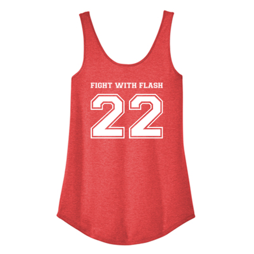 District Women's Perfect Triblend Relaxed Tank -- Red Frost