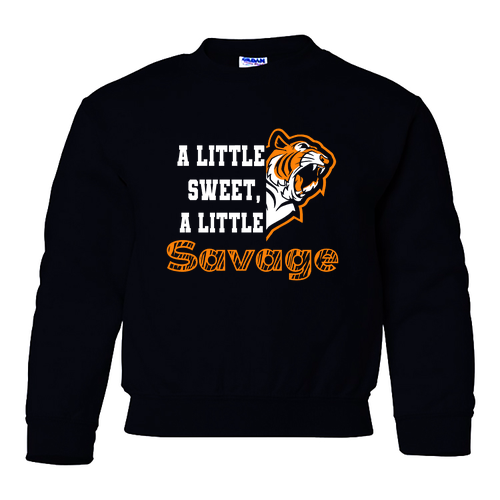Youth Gildan Heavy Blend Crewneck Sweatshirt -- Black