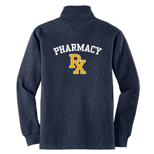 Port Authority Slub Fleece Quarter Zip Pullover -- Navy