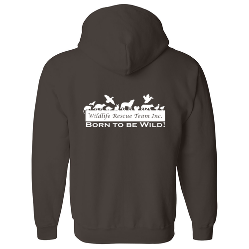 Gildan Full Zip Hooded Sweatshirt -- Dark Chocolate