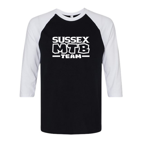 American Apparel CVC Unisex Raglan T-Shirt MTB -- Black / White
