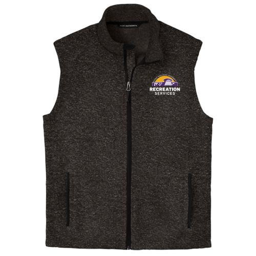 Port Authority Sweater Fleece Vest -- Black Heather