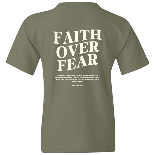Youth Gildan Heavy Cotton Basic T-Shirt -- Military Green