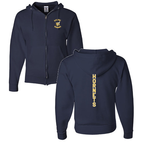 Jerzees Full Zip Hooded Sweatshirt -- J. Navy