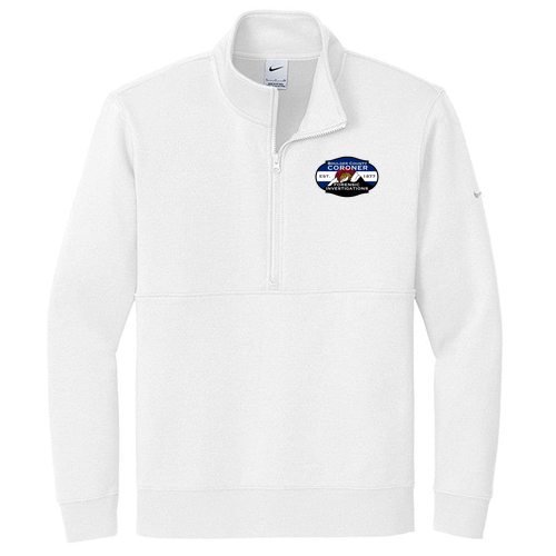 Nike Club Fleece Sleeve Swoosh 1/2-Zip -- White