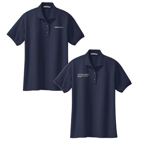 Port Authority Ladies Silk Touch Sport Shirt. -- Navy
