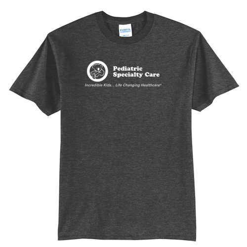 Port and Company 50/50 Blend Basic T-Shirt -- Dark Heather Grey