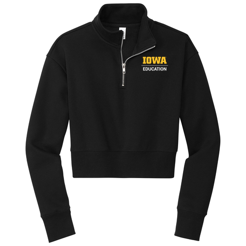 Hawkeye Teachers District  Women's V.I.T. Fleece 1/2-Zip -- Black