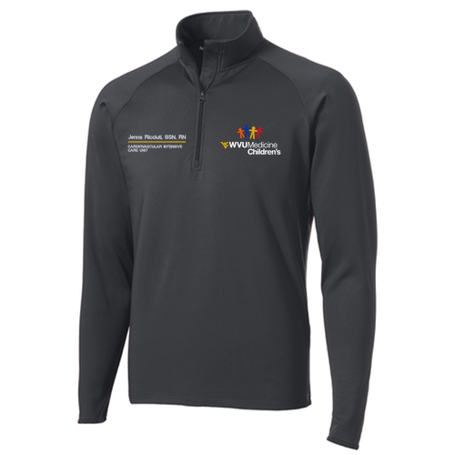 Sport Tek Sport Wick Stretch Half Zip Pullover -- Charcoal Grey