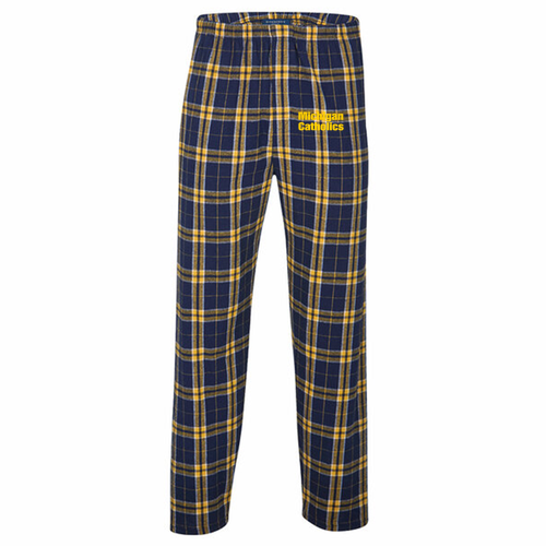 Boxercraft Men's Harley Flannel Pant With Pockets -- Navy / Gold