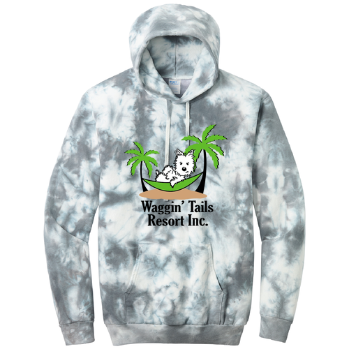 Port & Company Crystal Tie-Dye Pullover Hoodie -- Grey