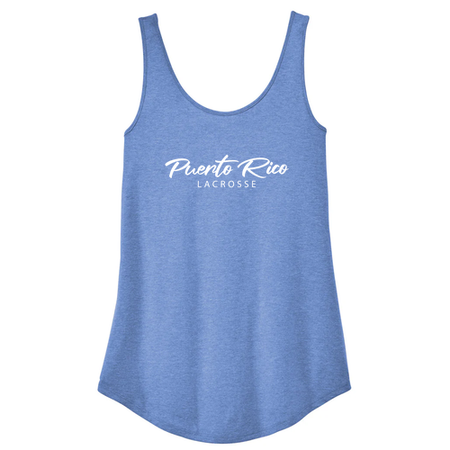 Script Logo Women's Triblend Relaxed Tank -- Maritime Frost