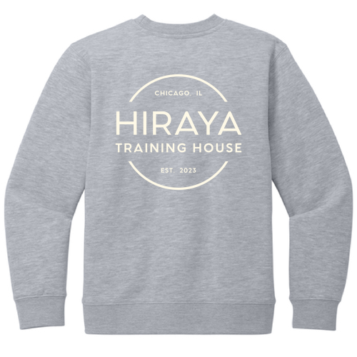 Hiraya Classic Logo YOUTH Crewneck Sweatshirt -- Light Heather Grey
