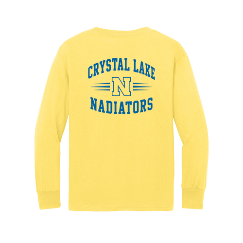 Port and Company Youth Long Sleeve 100% Cotton T-Shirt -- Yellow