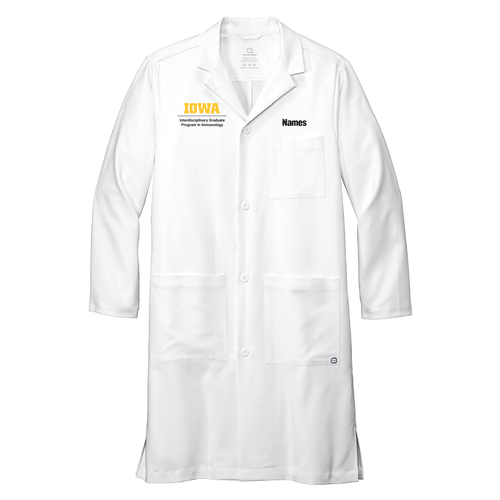 Immunology Wonderwink Men's Long Lab Coat -- White