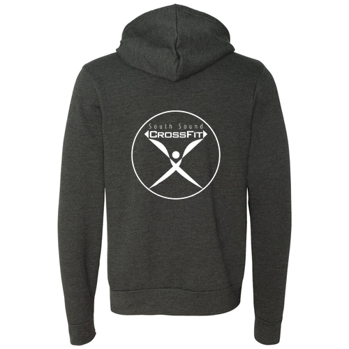 Bella+ Canvas Dark Grey Sponge Fleece Full-Zip Hoodie