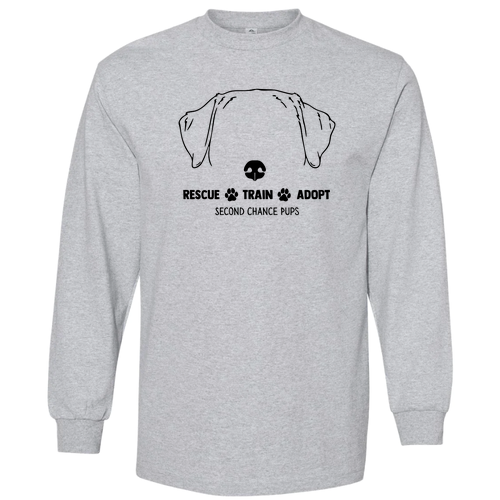 American Apparel Heavyweight Cotton Unisex Long Sleeve T-Shirt -- Heather Grey