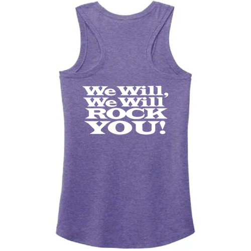 District Made Ladies Perfect Tri Racerback Tank -- Purple Frost