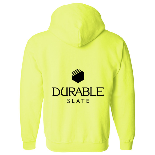 Gildan Full Zip Hooded Sweatshirt -- Safety Green