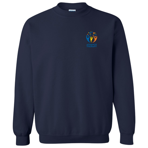 Embroidered Gildan Heavy Blend Crew Neck Sweatshirt -- Navy