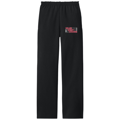 Jerzees Open Bottom Sweatpants w. Pockets -- Black