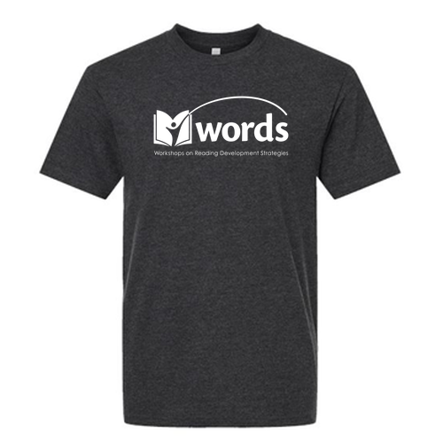 Unisex words Tee -- Heather Black