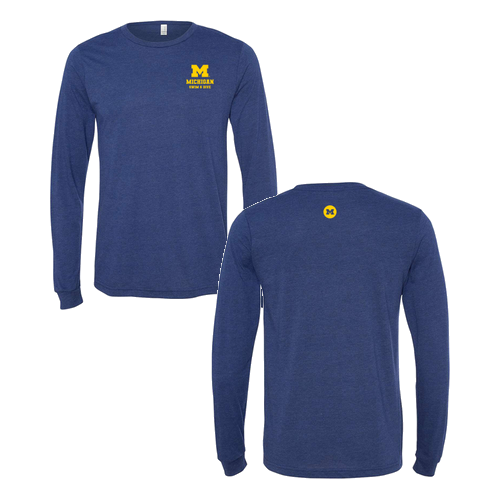 Unisex Bella Canvas Unisex Triblend Long Sleeve Tee -- Navy TriBlend