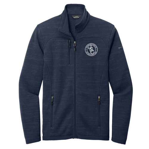 Eddie Bauer Sweater Fleece Full-Zip -- River Blue Navy Heather EMBROIDERED