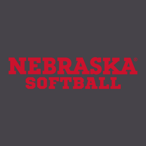 Nebraska Softball Block Font Adult Unisex Pocket Sweatshirt -- Graphite