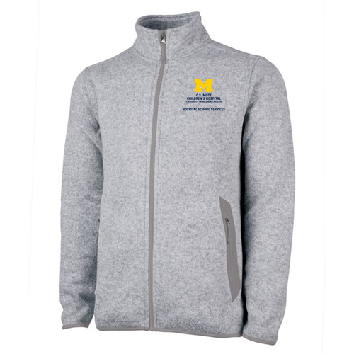 Charles River Heathered Fleece Jacket -- Light Grey Heather