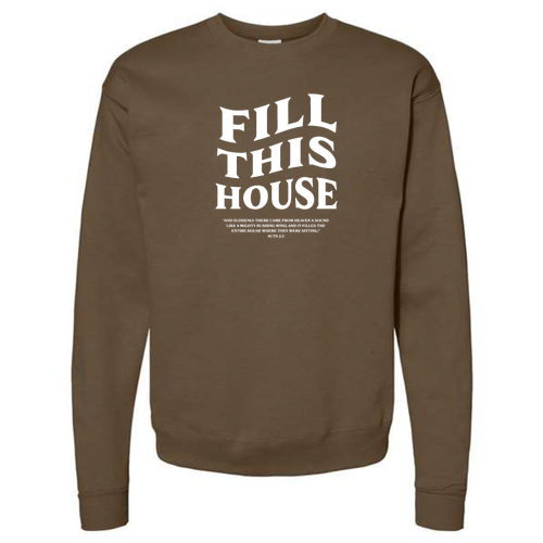 Hanes EcoSmart Crewneck Sweatshirt -- Army Brown