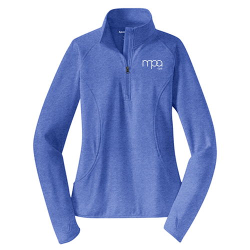 Sport Tek Ladies Sport Wick Stretch Half Zip Pullover -- True Royal Heather