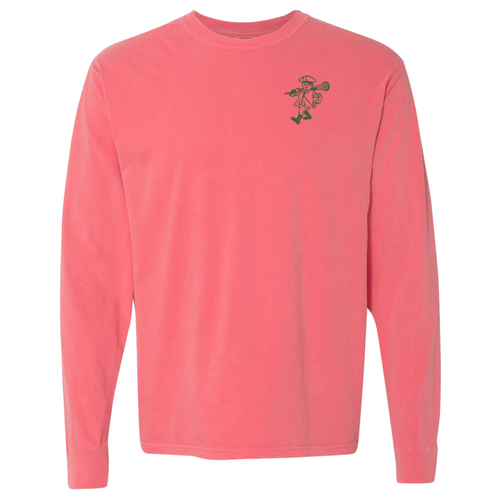Comfort Colors Patriot Long Sleeve Tee -- Watermelon